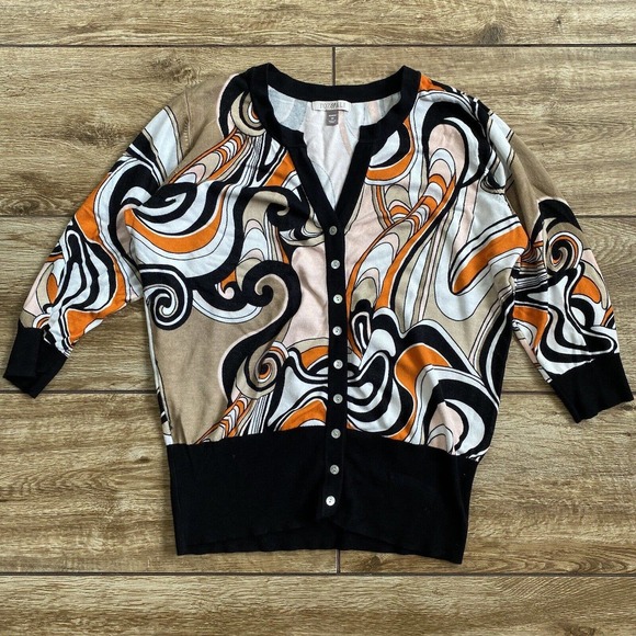 Psychedelic Swirl Print Cardigan Women’s Size 1X - Picture 8 of 8